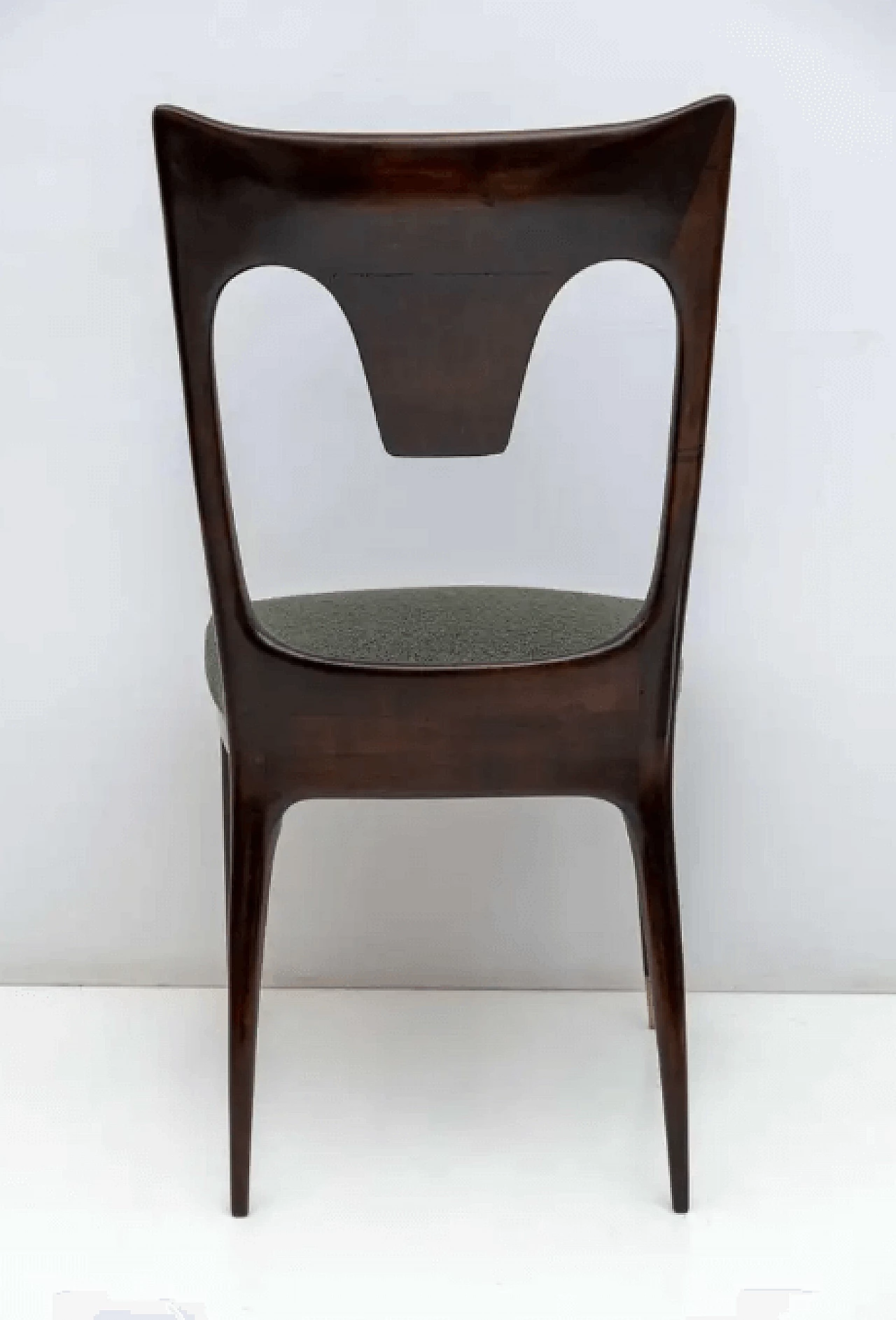 4 Walnut and bouclé dining chairs by Ico & Luisa Parisi, 1950s 11