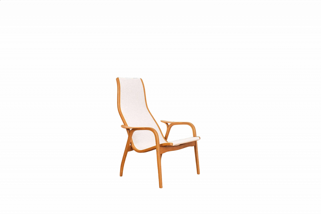 Lamino bent oak armchair by Yngve Ekström for Swedese, 1950s 25