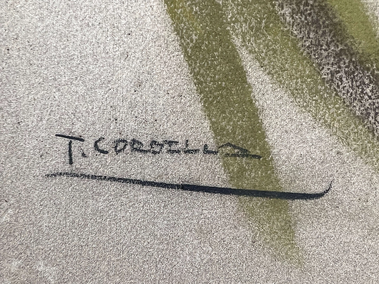 Tito Corbella, giovane violinista che riposa, disegno a pastello, inizio '900 4