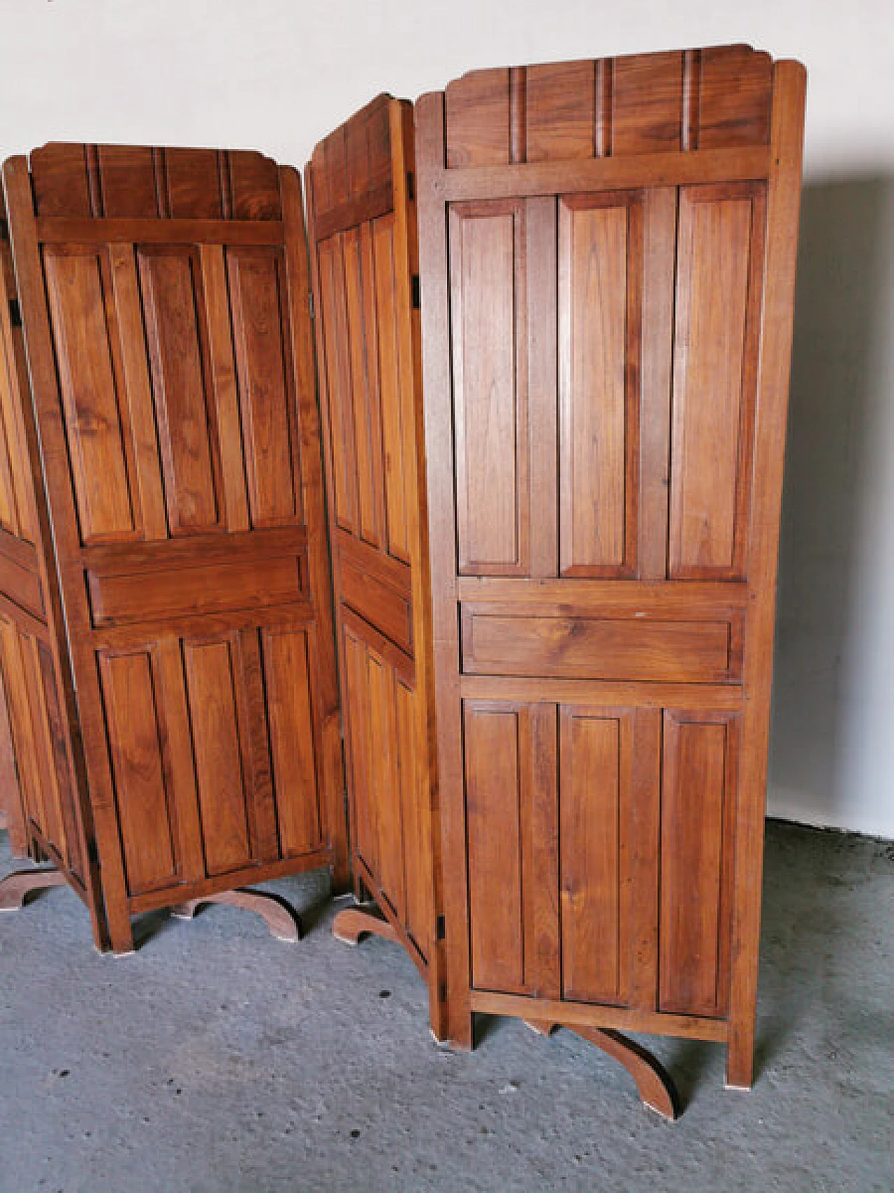 Burmese Colonial style solid teak screen 2