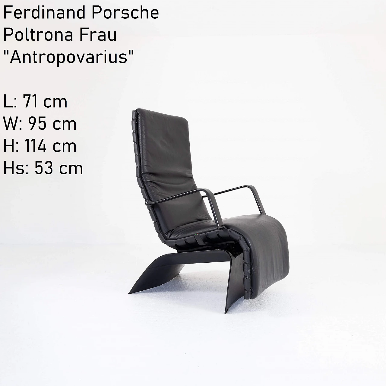 Antropovarius armchair by Ferdinand Porsche for Poltrona Frau, 1980s 8