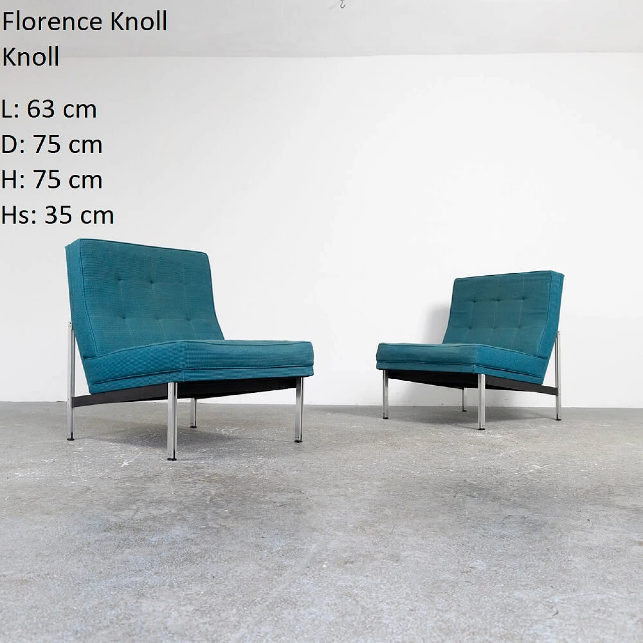 Pair of armchairs by Florence Knoll for Knoll, 1950s 6