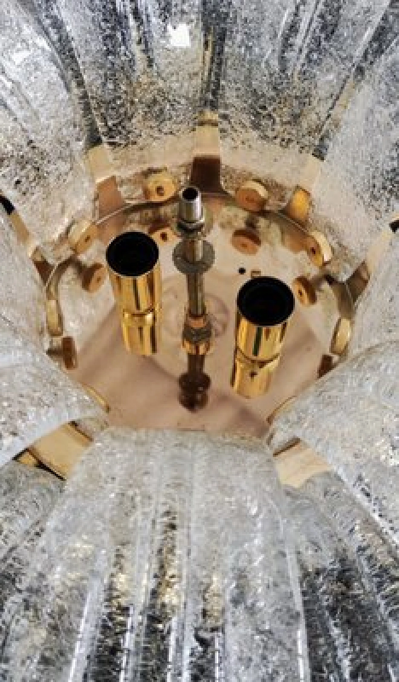 Glass and brass ceiling lamp by Barovier & Toso, 1980s 10