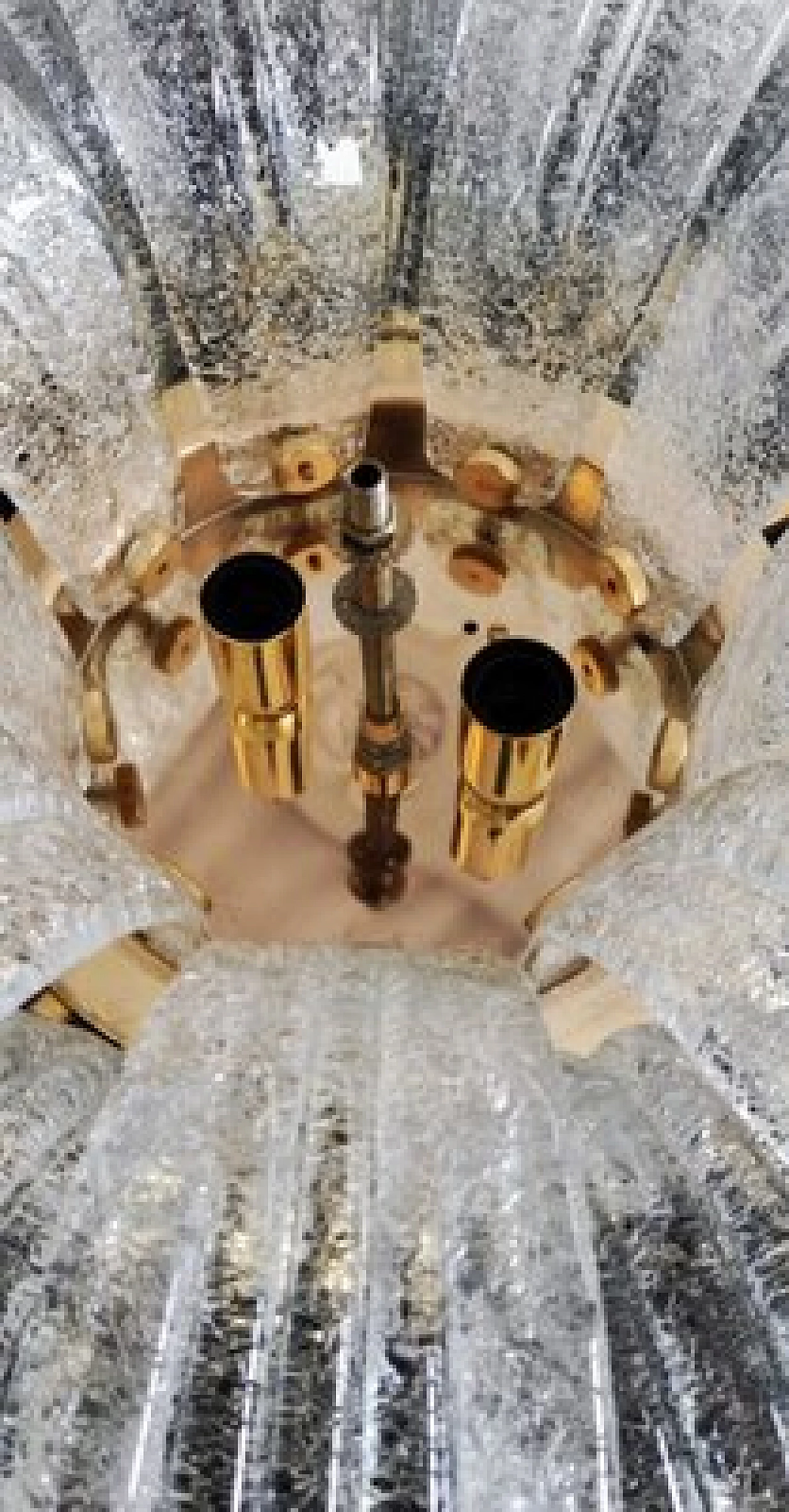 Glass and brass ceiling lamp by Barovier & Toso, 1980s 11