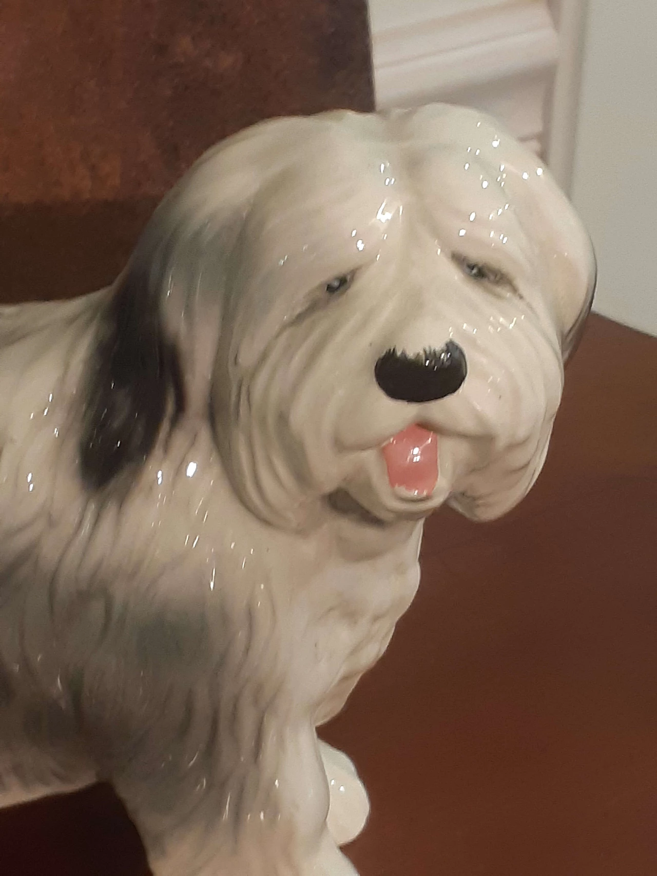 Porcelain Bobtail dog figurine, 1940s 3