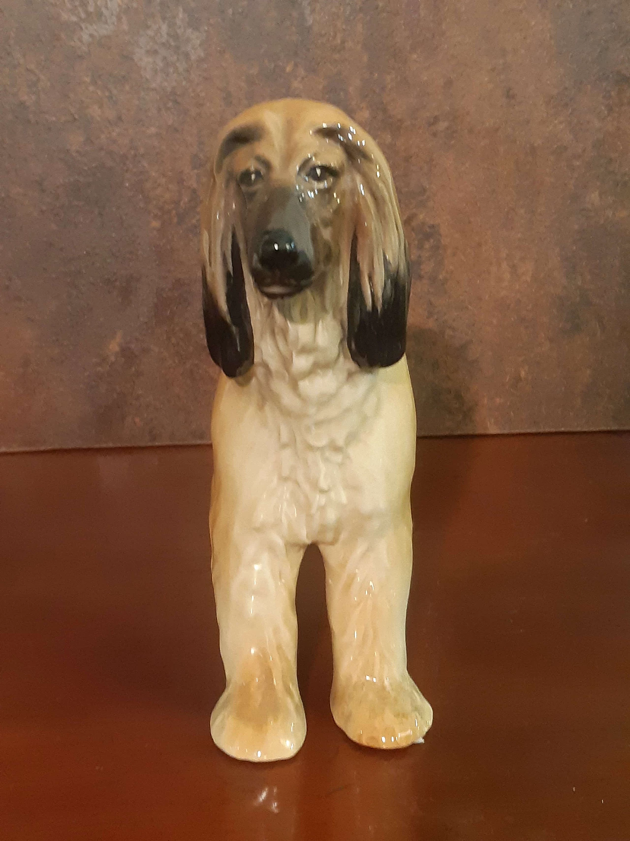 English porcelain sculpture of long-haired Afghan Hound 2