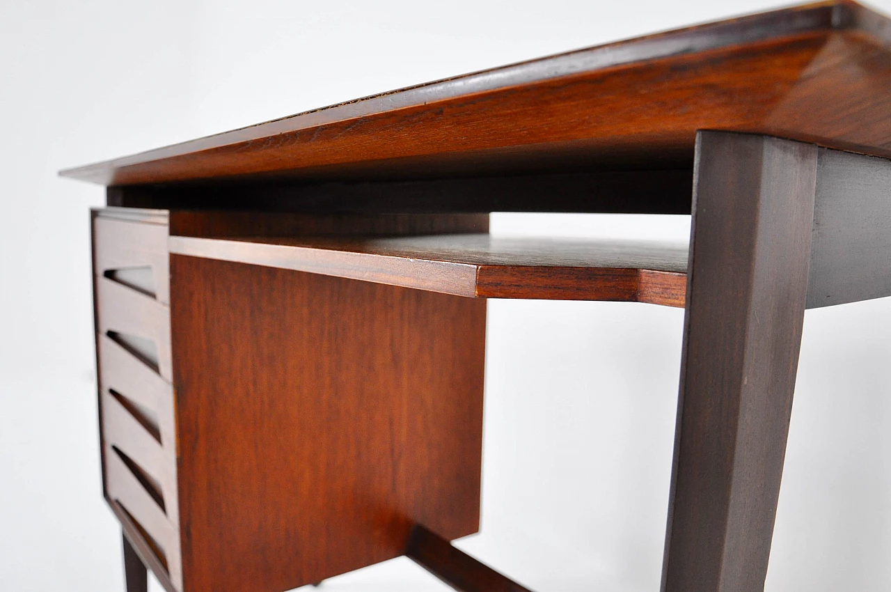 Wood desk by Edmondo Palutari for Dassi, 1960s 9