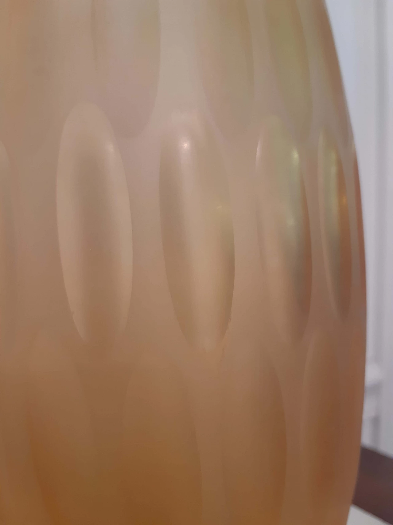 Amber-coloured matt blown glass vase, 1970s 6