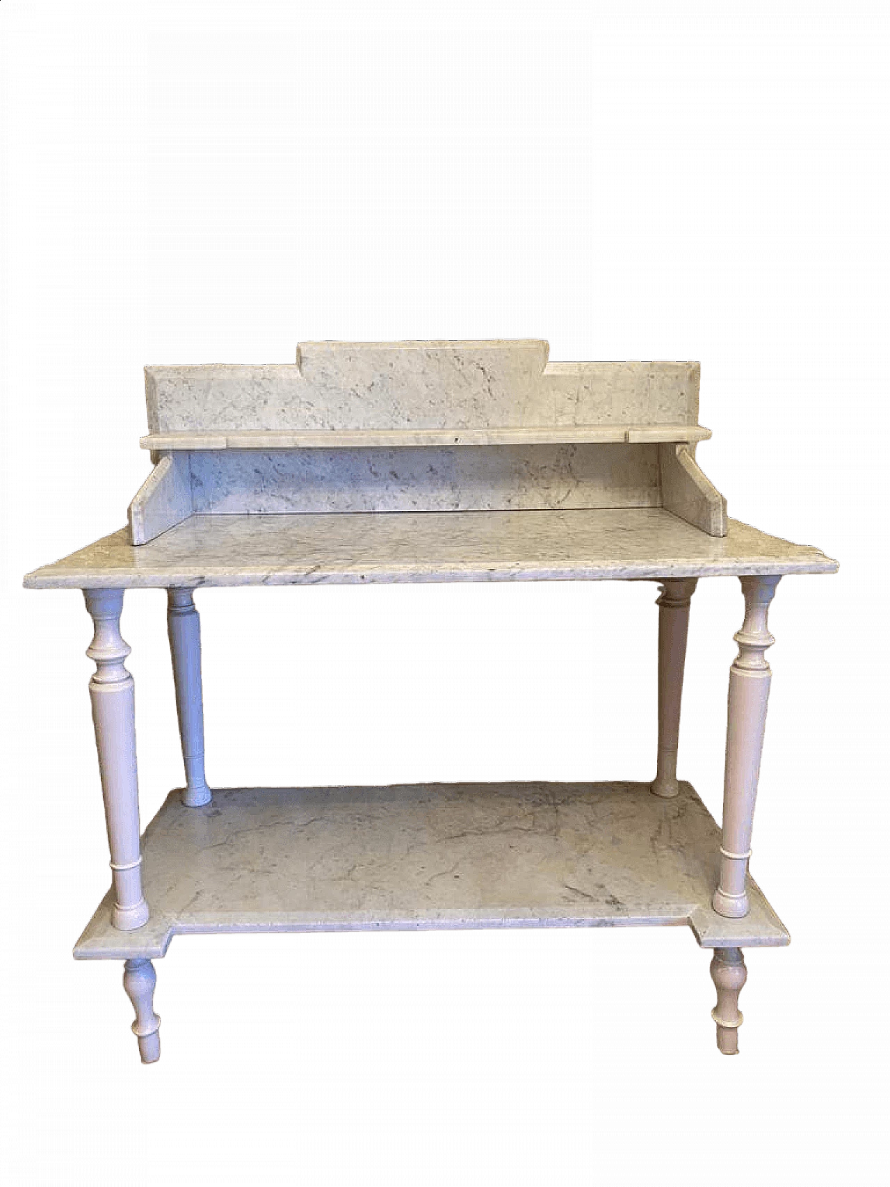 White Carrara marble vanity table, early 20th century 5