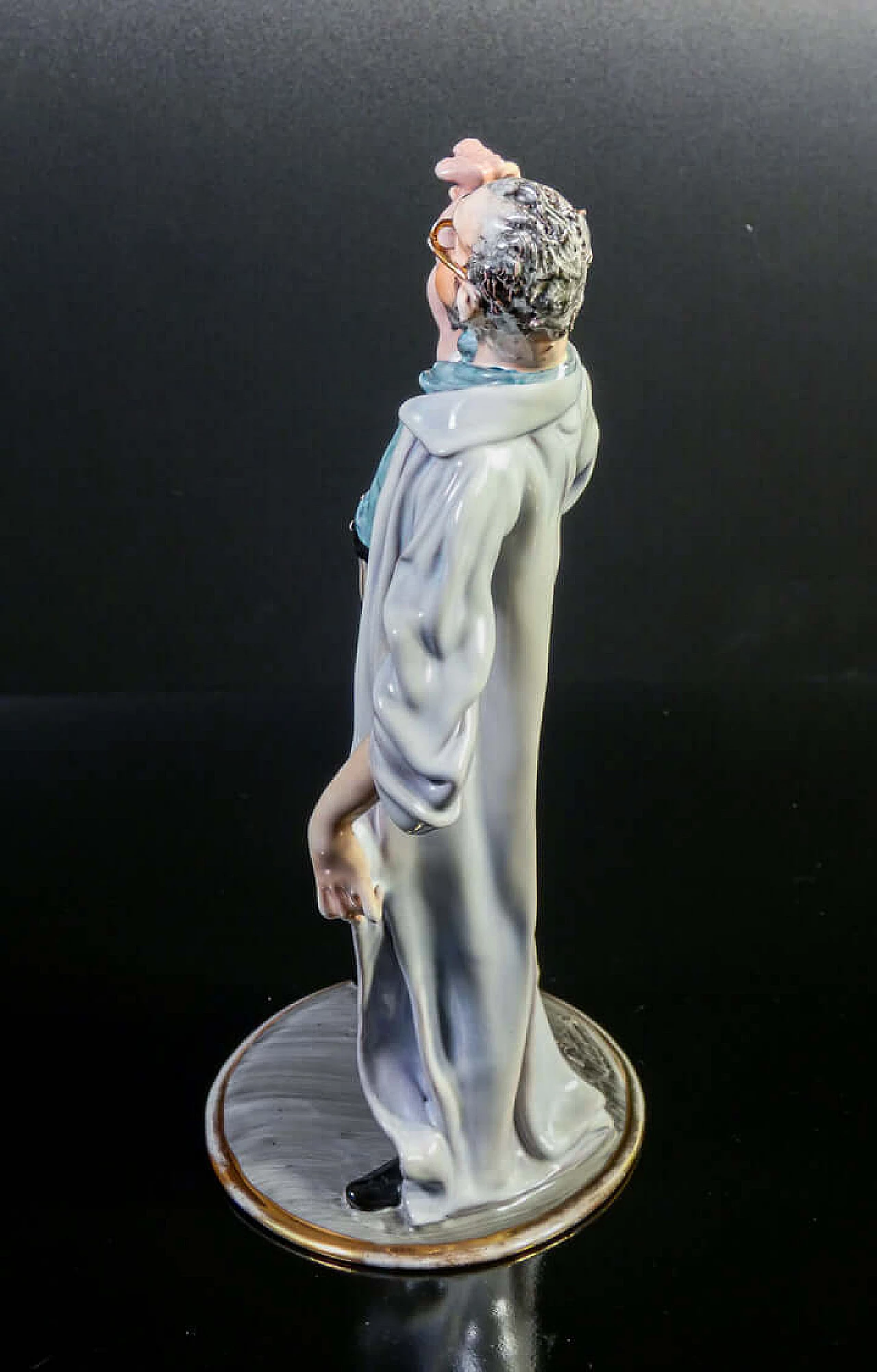 Scultura in ceramica di medico con neonato di Batignani, anni '60 4