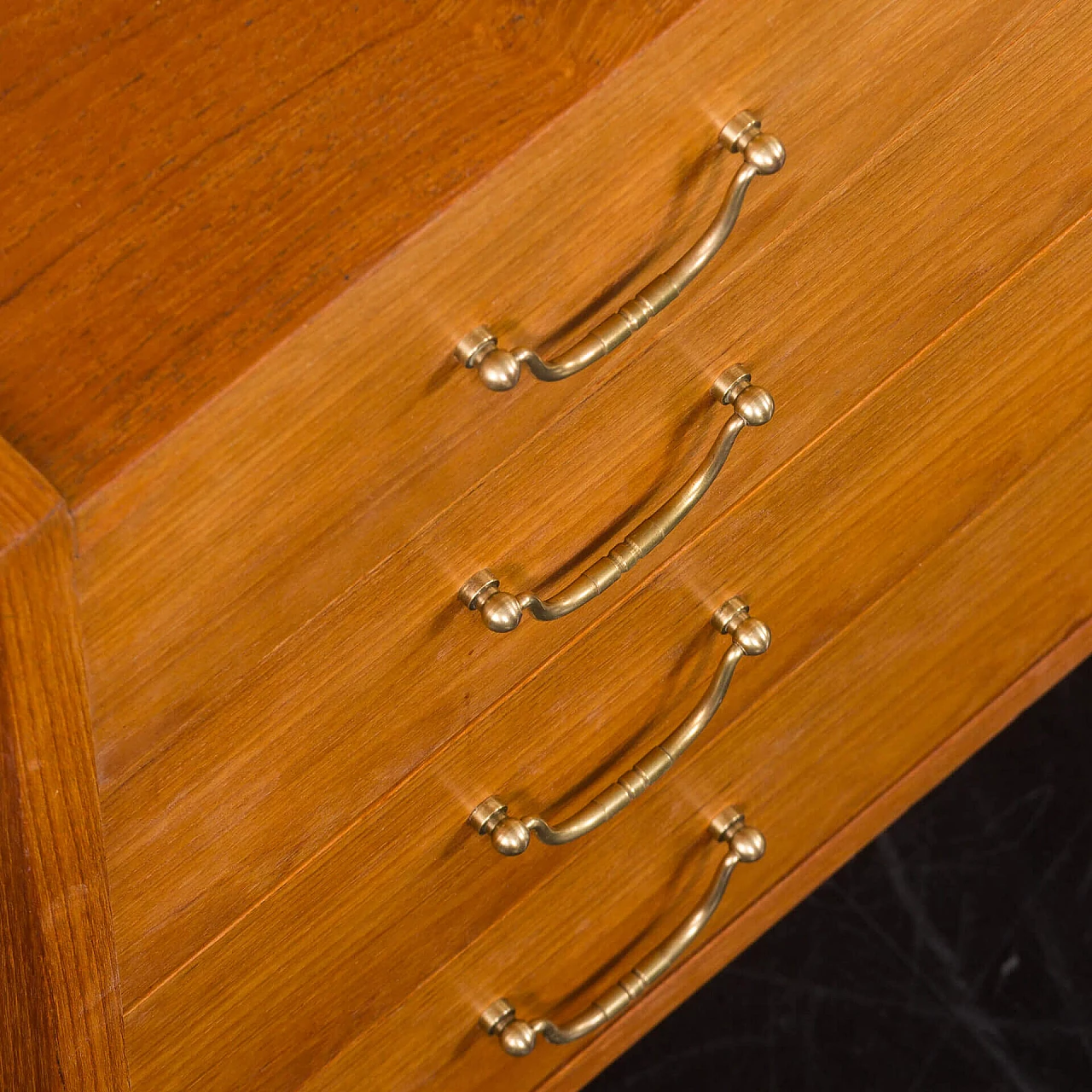 Danish teak and brass bookcase in the style of Poul Cadovius, 1950s 13