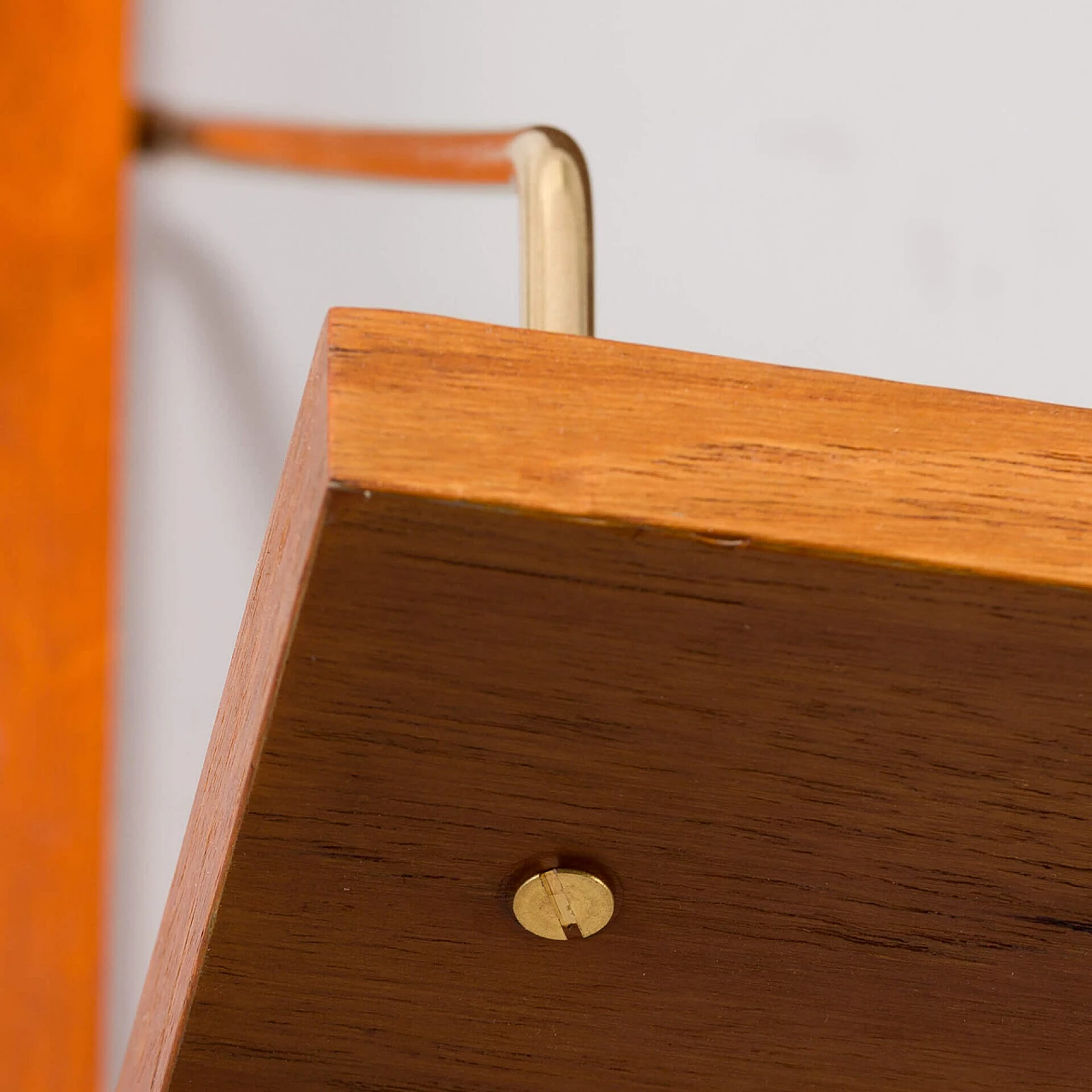 Danish teak and brass bookcase in the style of Poul Cadovius, 1950s 14