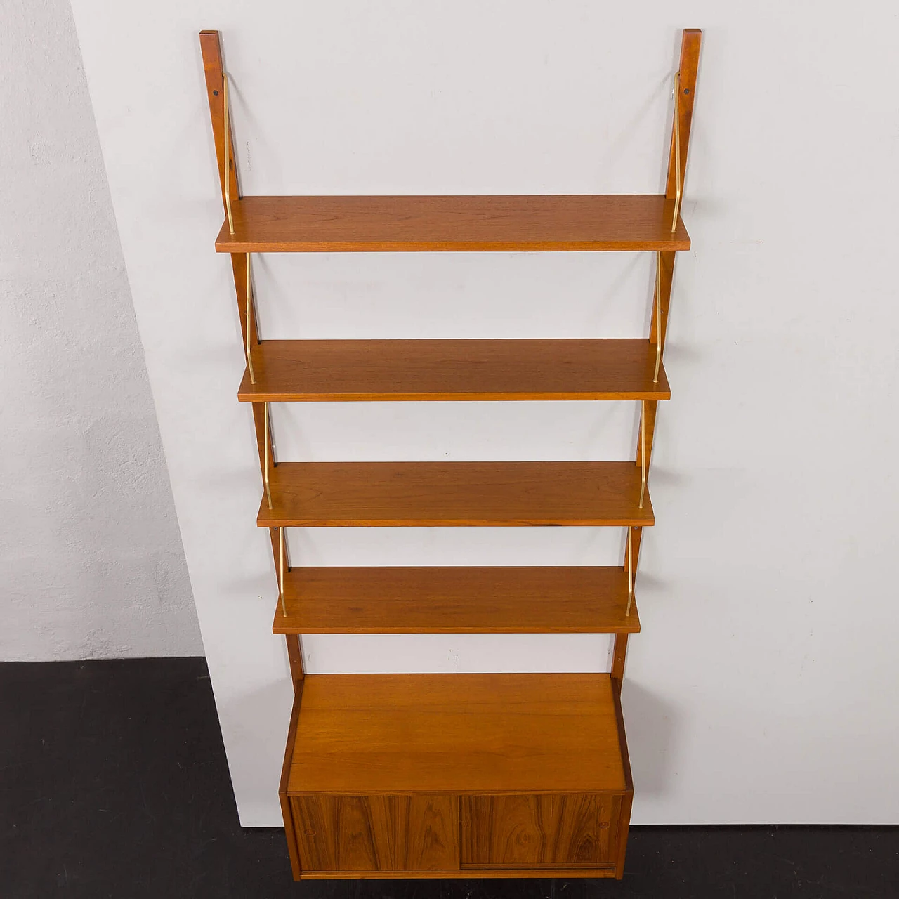 Danish teak bookcase in the style of Sorensen and Cadovius, 1960s 11