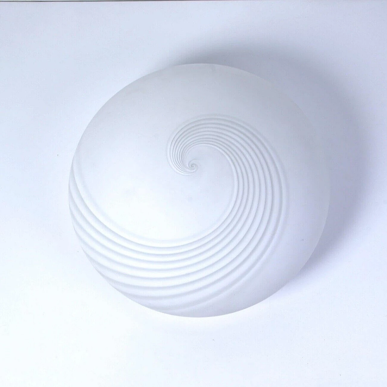 Satin-finished Murano glass ceiling lamp with spiral motif, 1970s 2