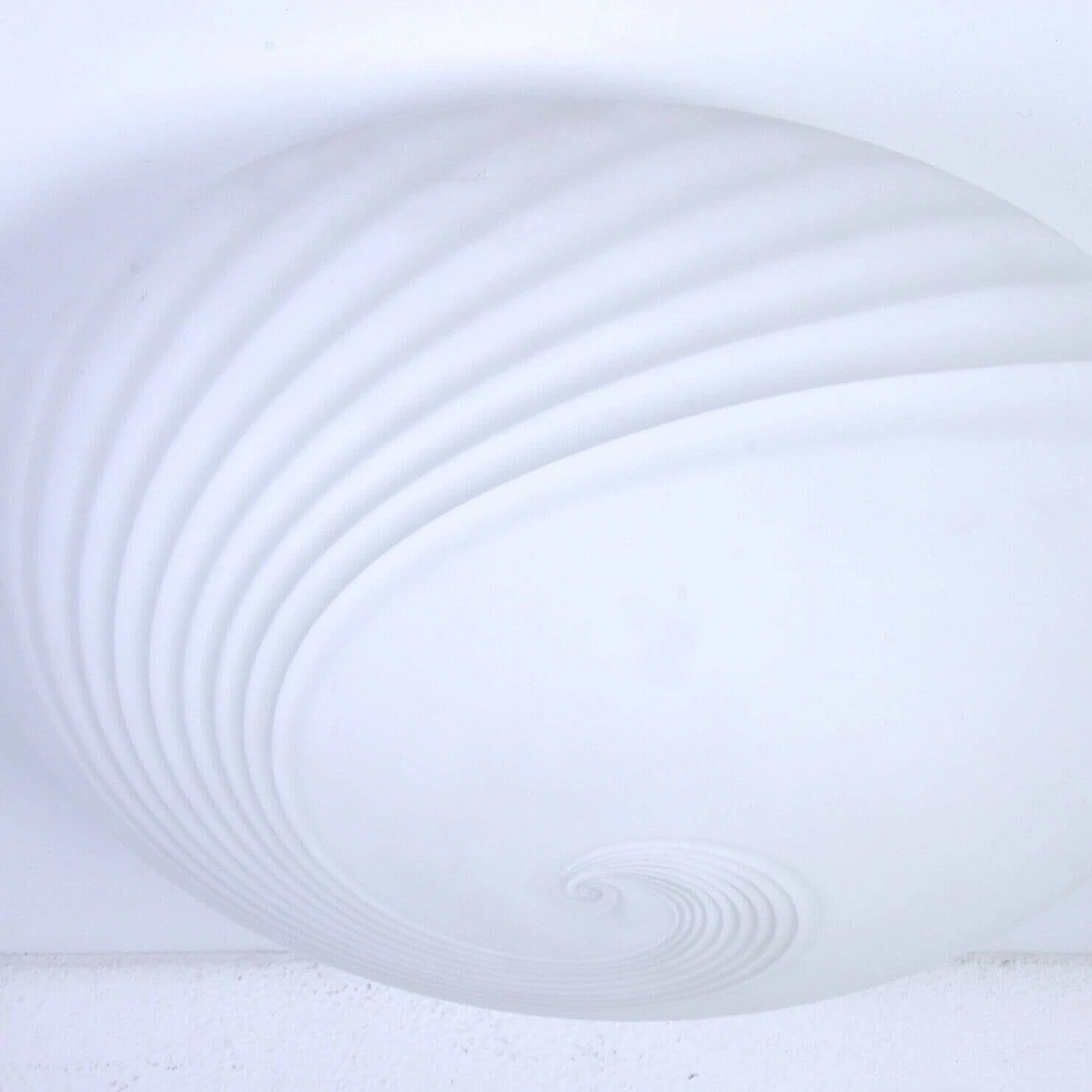 Satin-finished Murano glass ceiling lamp with spiral motif, 1970s 5