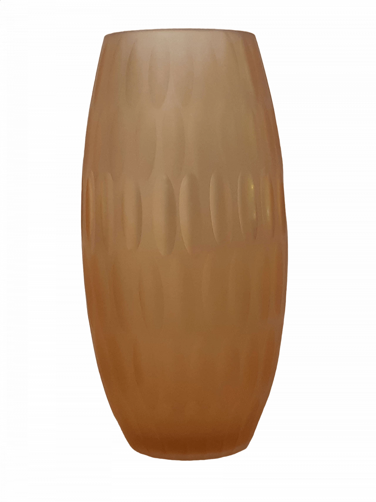 Amber-coloured matt blown glass vase, 1970s 7