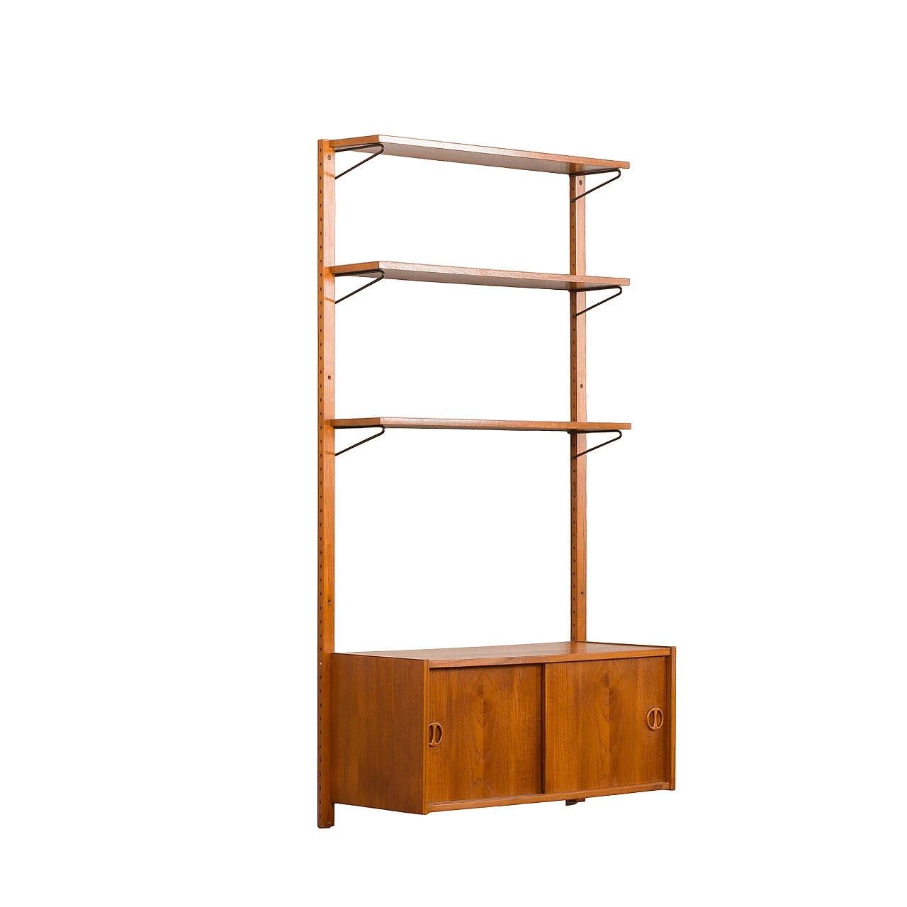 Teak hanging bookcase in the style of Cadovius and Sorensen, 1960s 16