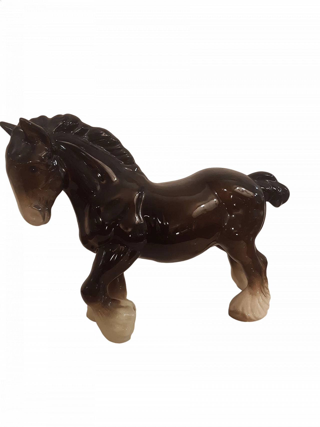 Porcelain Shire horse sculpture by Coopercraft 5