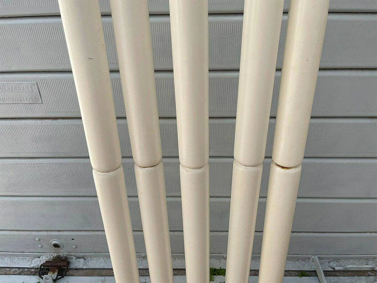 White lacquered wooden coat rack, 1980s 7