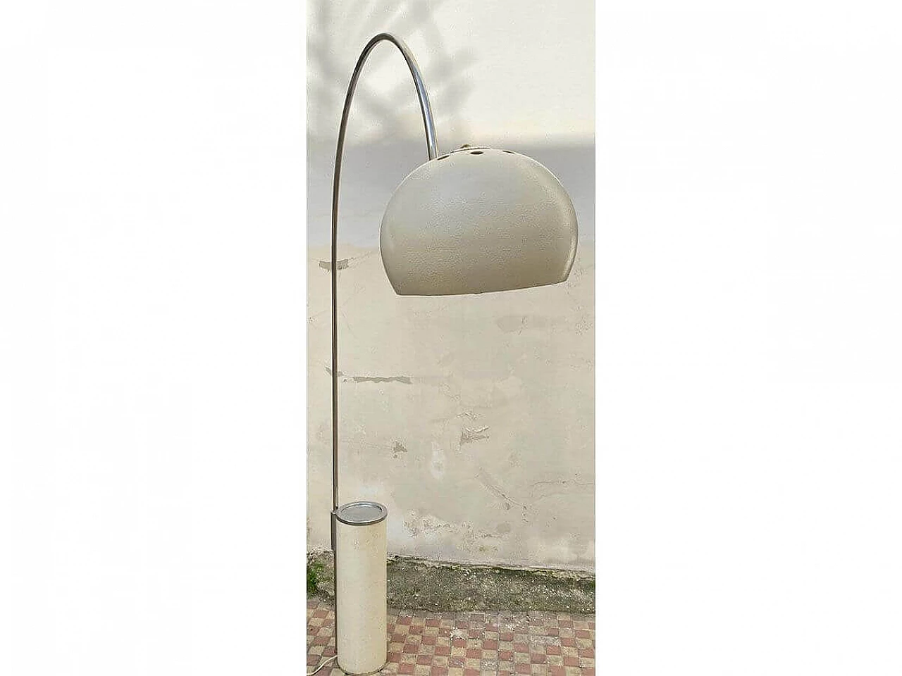 White metal arc lamp, 1970s 6