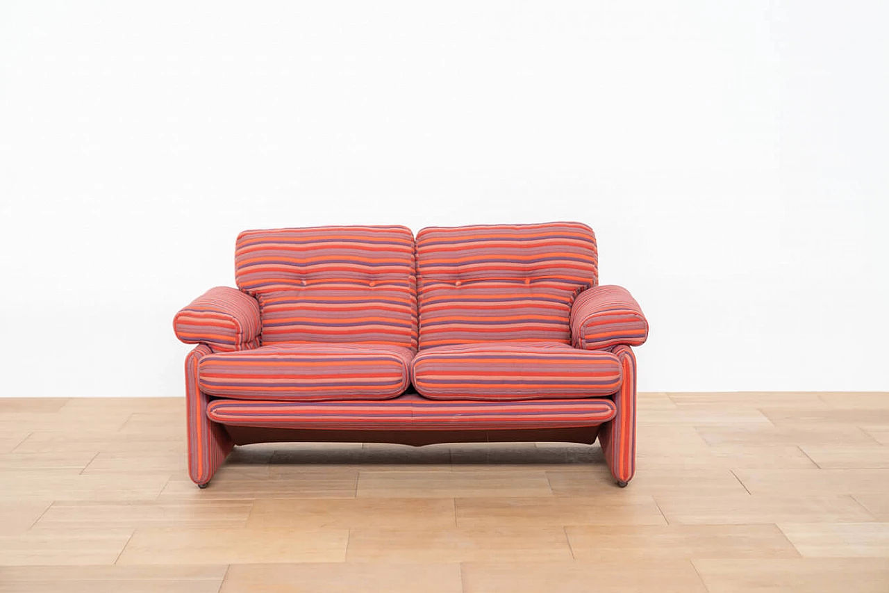 Coronado two-seater fabric sofa by Tobia Scarpa for C&B Italia, 1970s 1