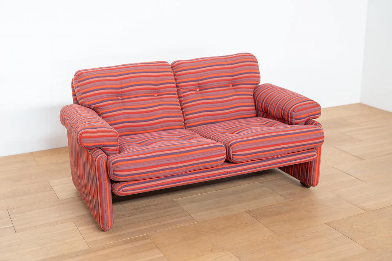 Coronado two-seater fabric sofa by Tobia Scarpa for C&B Italia, 1970s 2