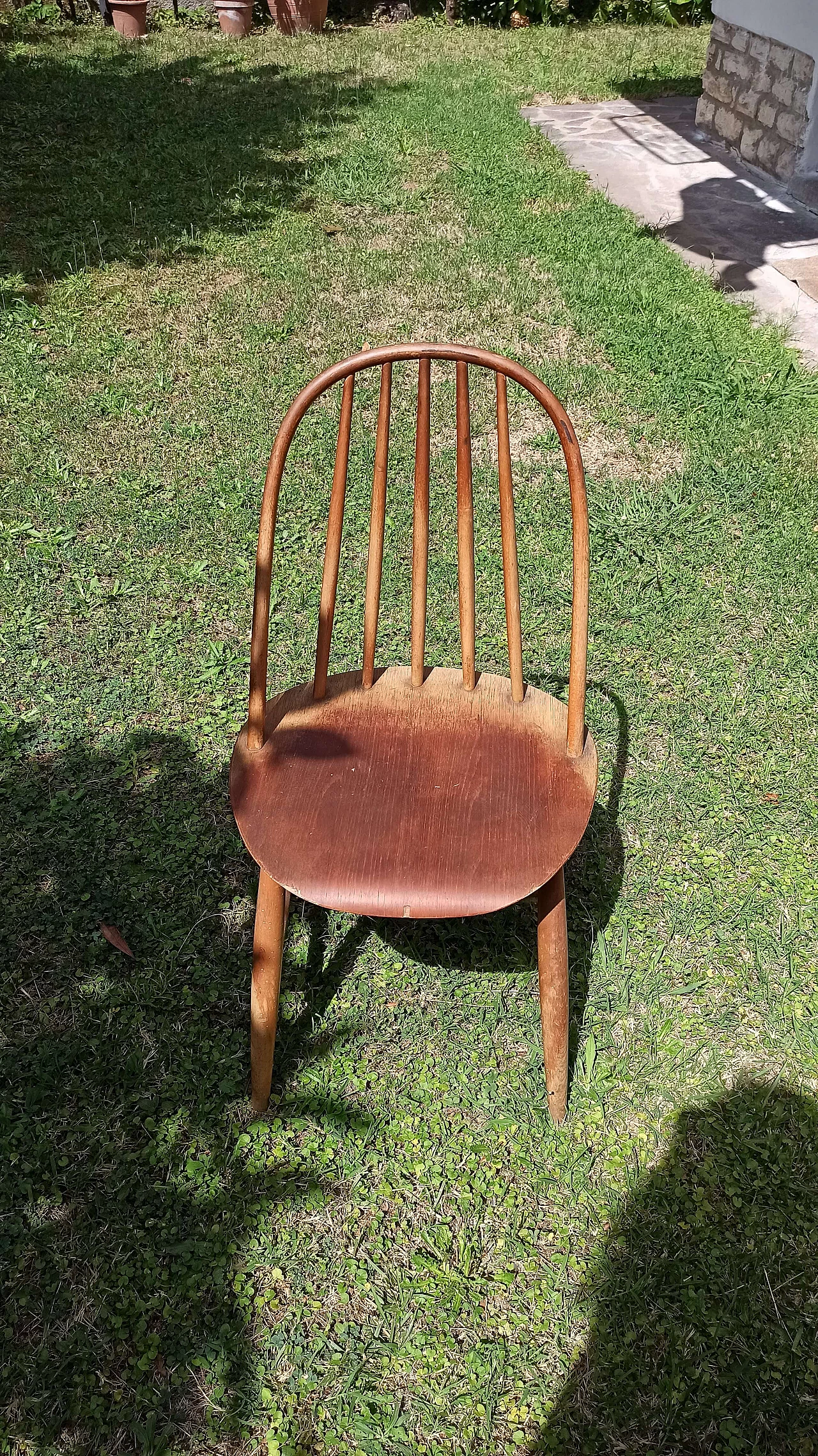 Pair of wood Windsor chairs, 1960s 1