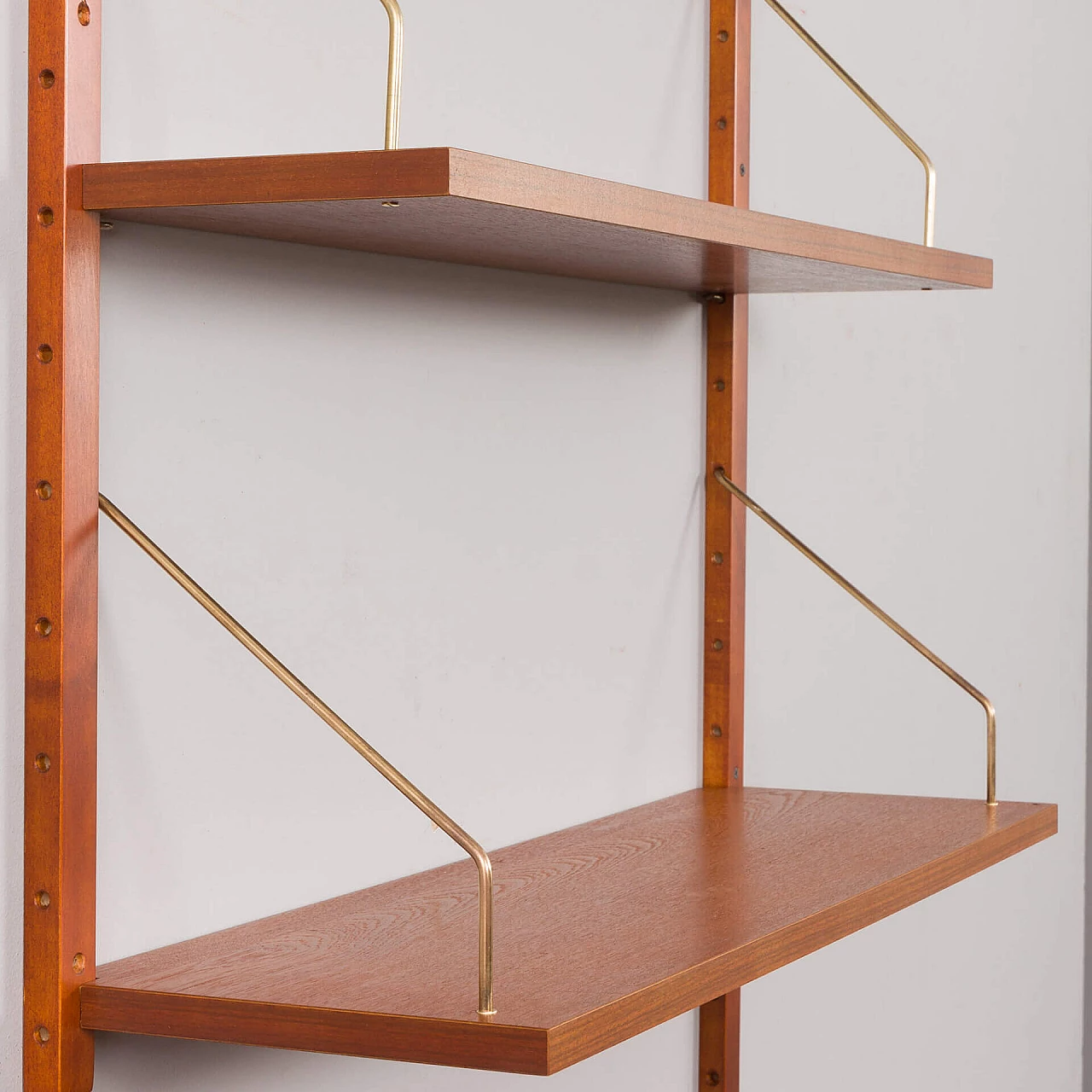 Teak bookcase with sliding door cabinet in the style of Poul Cadovius, 1960s 12