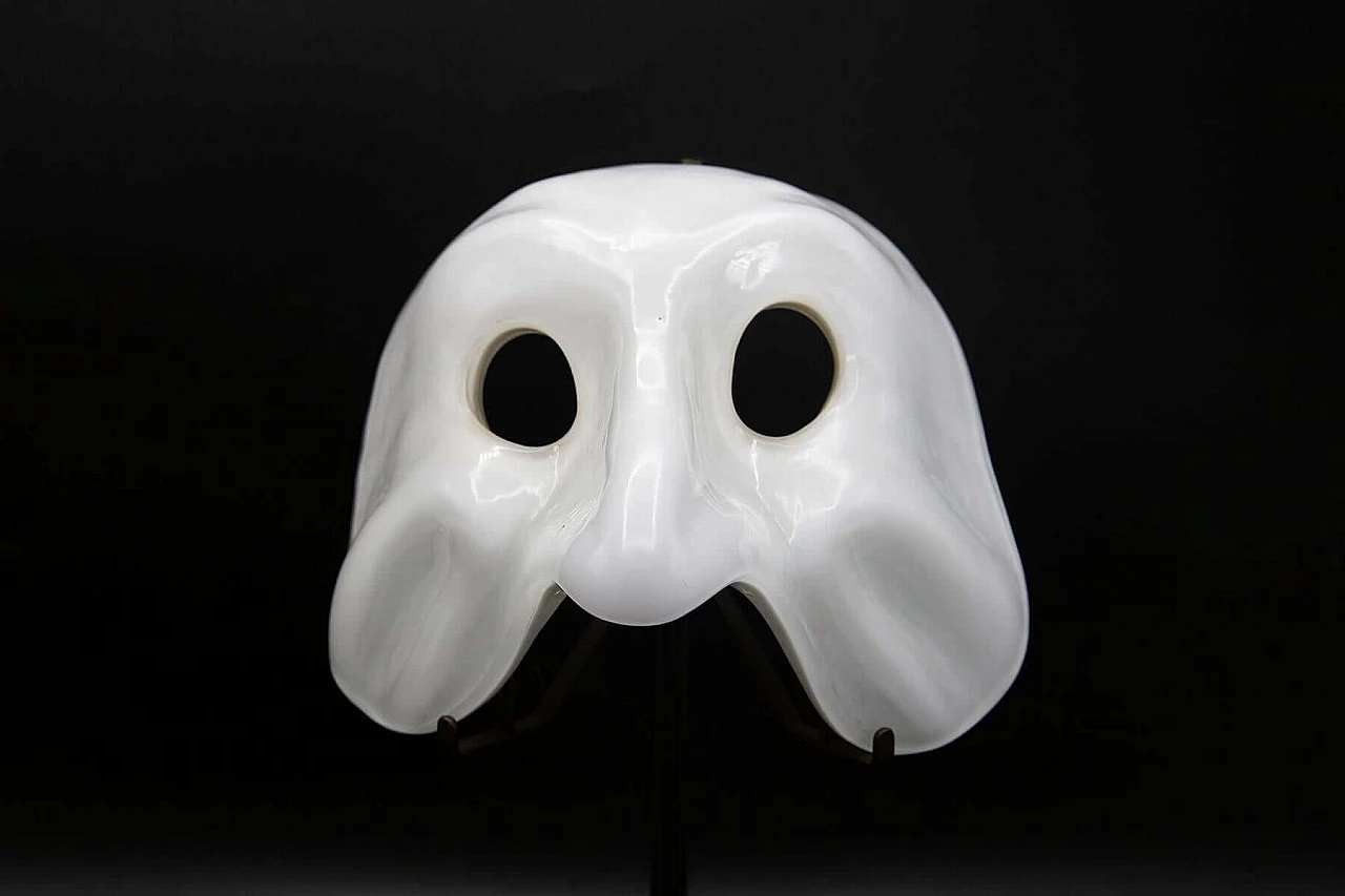 Venetian mask in Murano Venini glass, 1970s 2