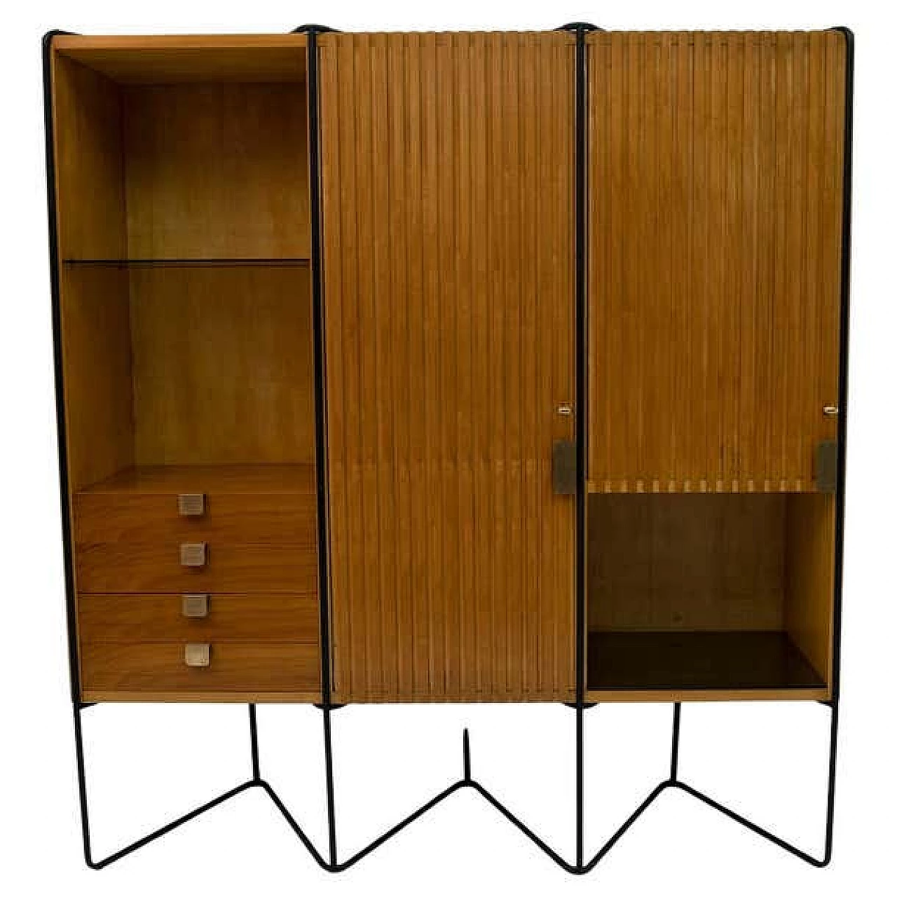 Teak wardrobe by Taichiro Nakai for Consorzio La Permanente Mobili, 1950s 1