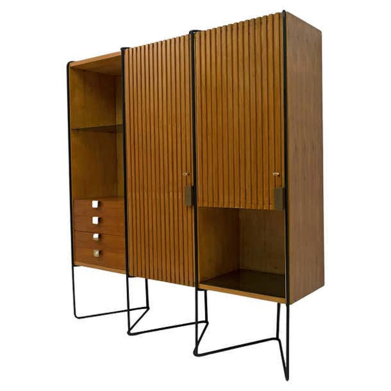 Teak wardrobe by Taichiro Nakai for Consorzio La Permanente Mobili, 1950s 2