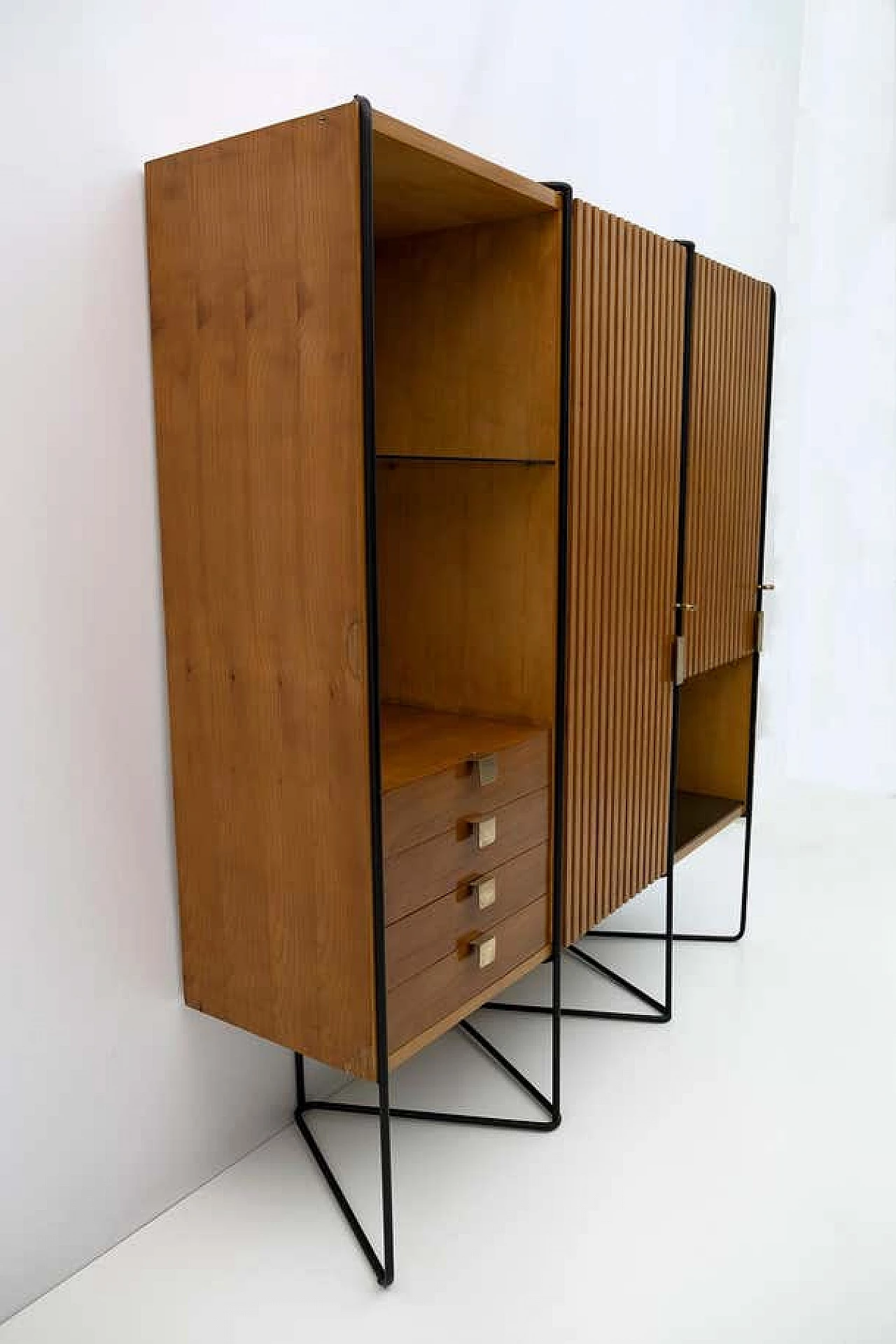 Teak wardrobe by Taichiro Nakai for Consorzio La Permanente Mobili, 1950s 7