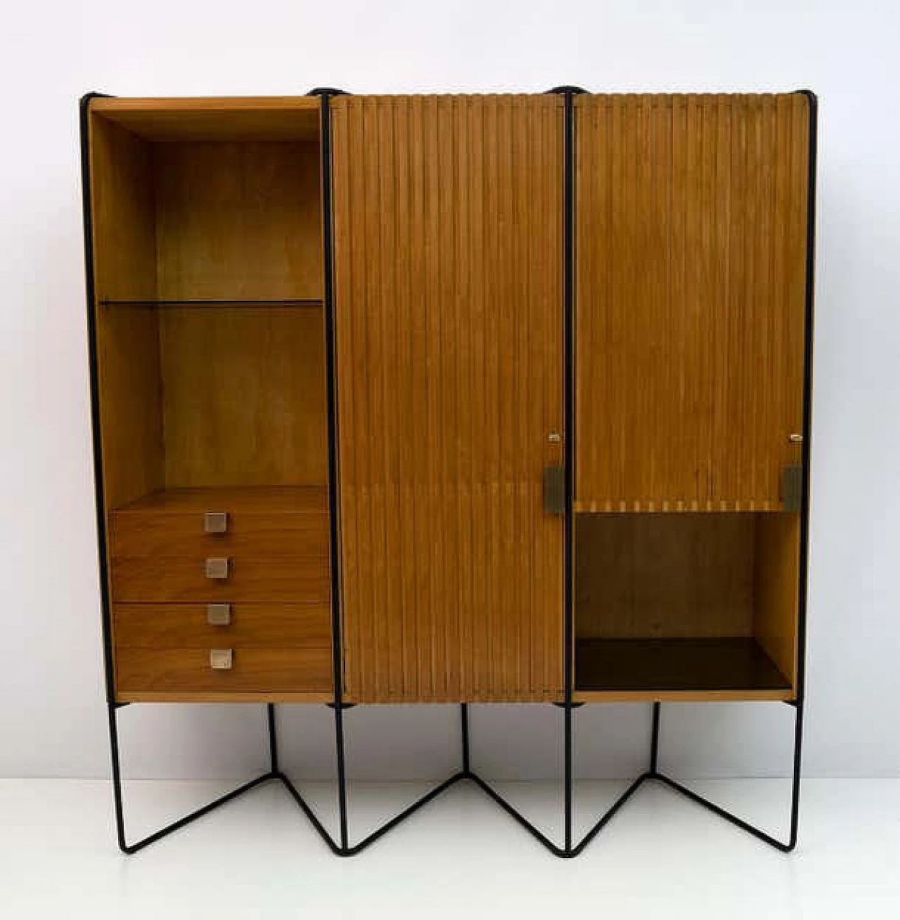 Teak wardrobe by Taichiro Nakai for Consorzio La Permanente Mobili, 1950s 8