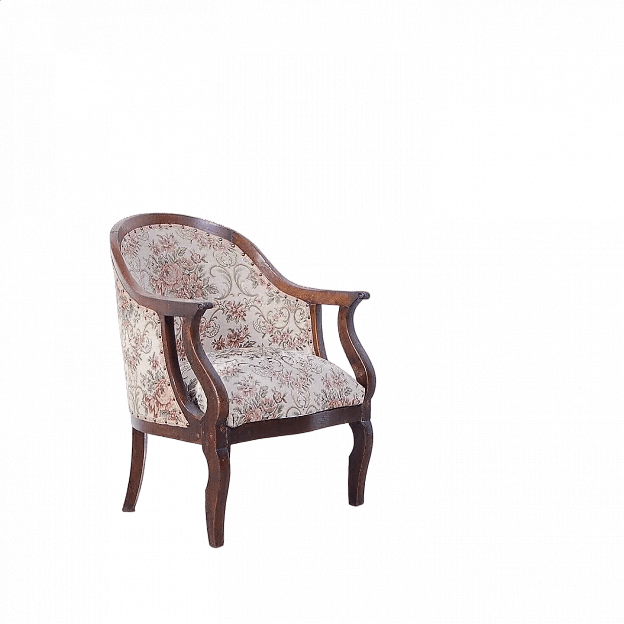 Walnut armchair in Charles X style, mid-19th century 13