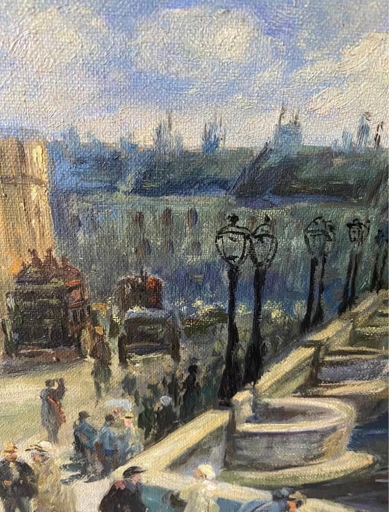 View of Paris, painting, reproduction of Le Pont-Neuf by Pierre-Auguste Renoir 2