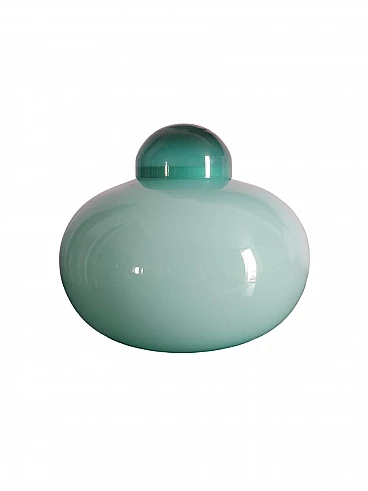 Green glass vase by IVV Industria Vetraria Valdarnese, 1970s