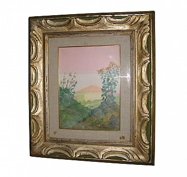Giuseppe Innocenti, Paesaggio, dipinto a olio su cartone