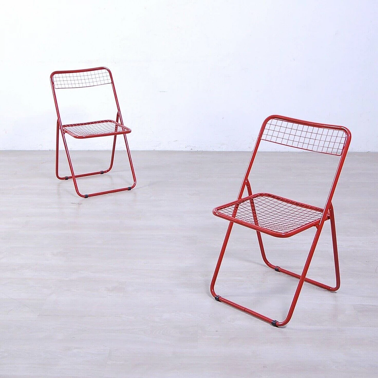 Pair of Ted Net folding chairs by Niels Gammelgaard for Ikea, 1978 3