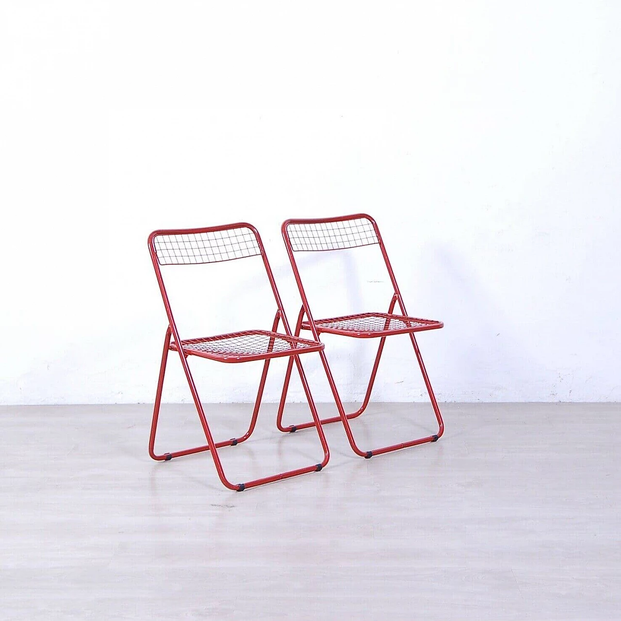 Pair of Ted Net folding chairs by Niels Gammelgaard for Ikea, 1978 4