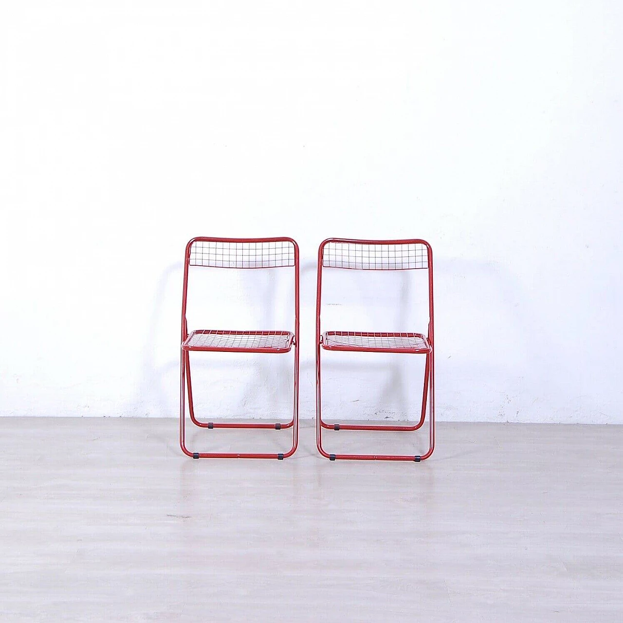 Pair of Ted Net folding chairs by Niels Gammelgaard for Ikea, 1978 5