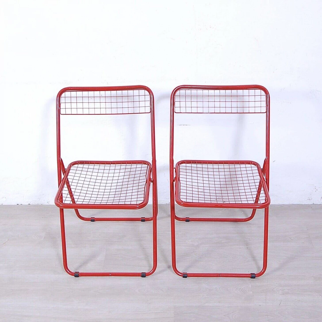 Pair of Ted Net folding chairs by Niels Gammelgaard for Ikea, 1978 6