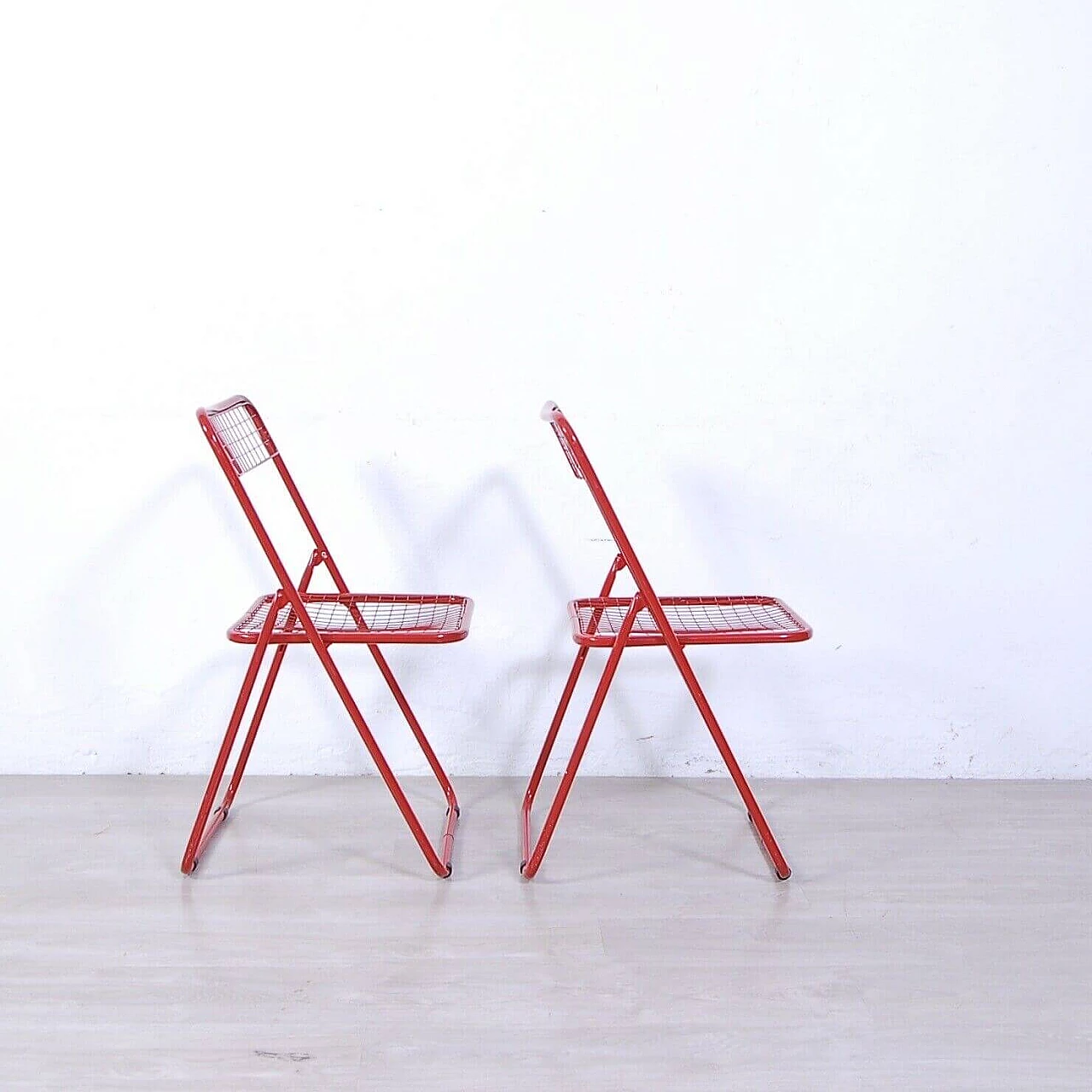 Pair of Ted Net folding chairs by Niels Gammelgaard for Ikea, 1978 7