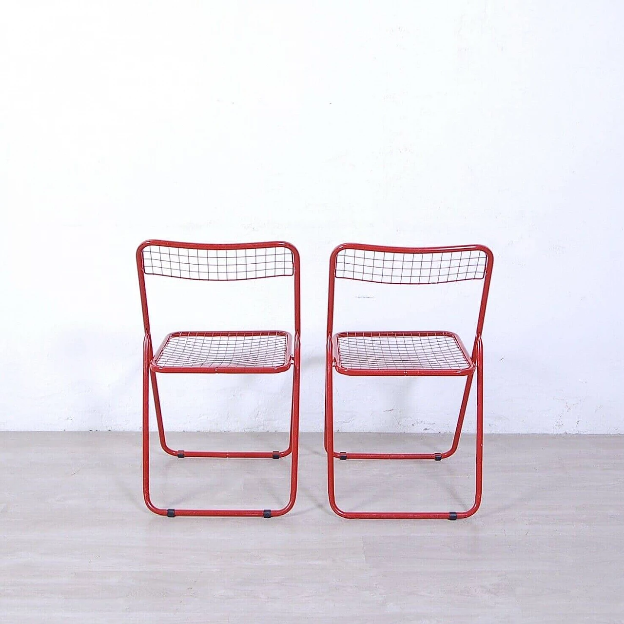 Pair of Ted Net folding chairs by Niels Gammelgaard for Ikea, 1978 8