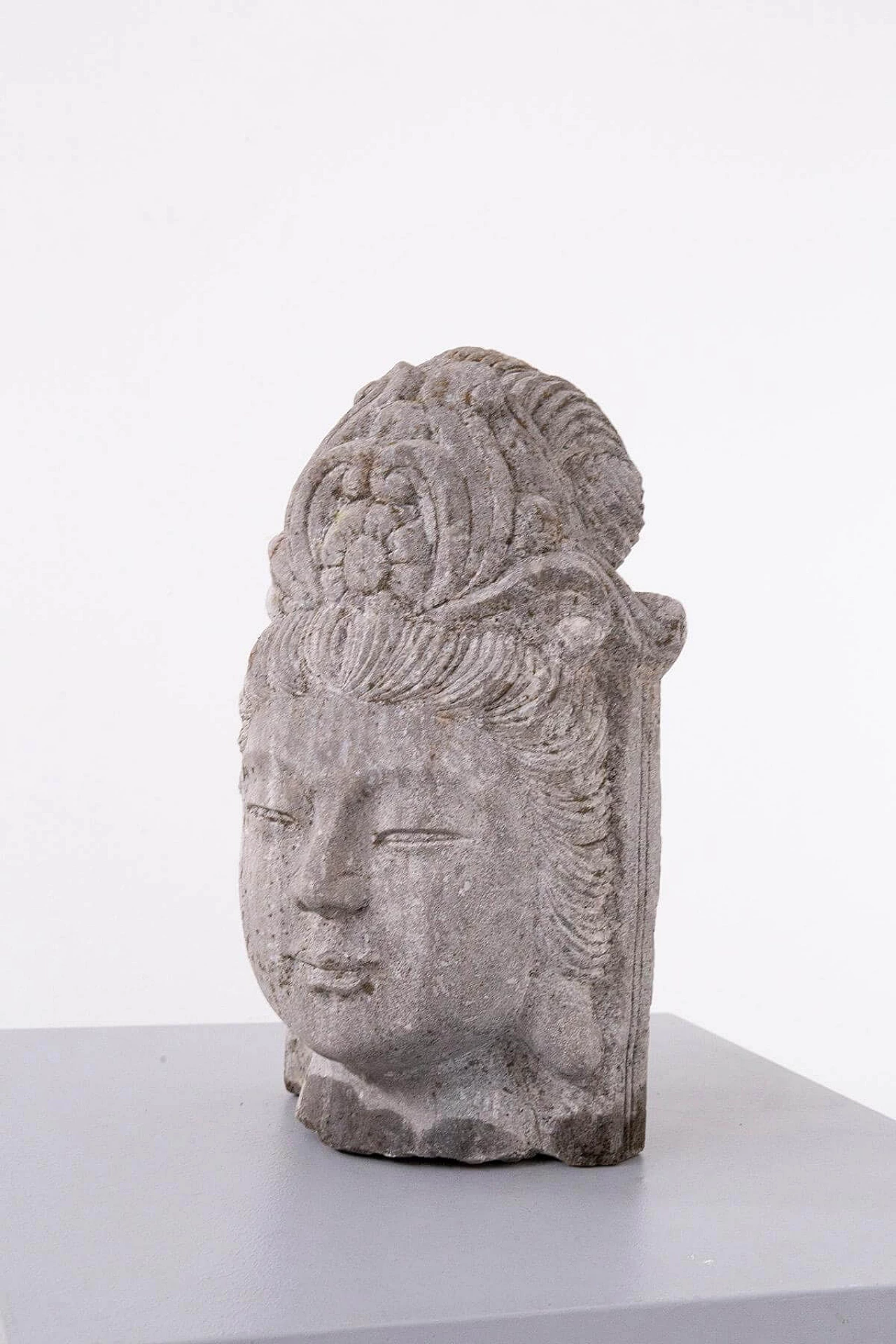 Stone Buddha head sculpture, 20th century 6