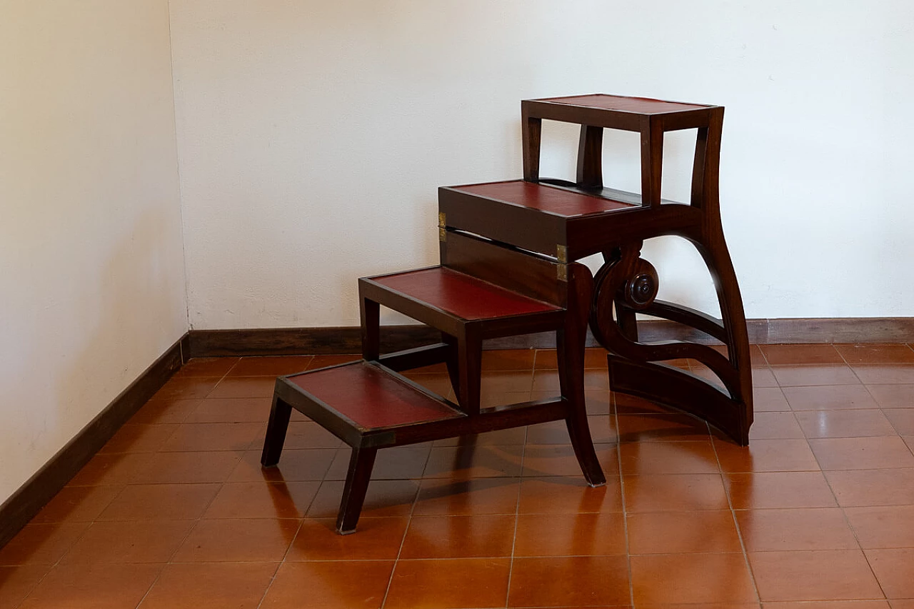 Regency-style mahogany ladderback armchair by Leonard Moor, 1960s 2