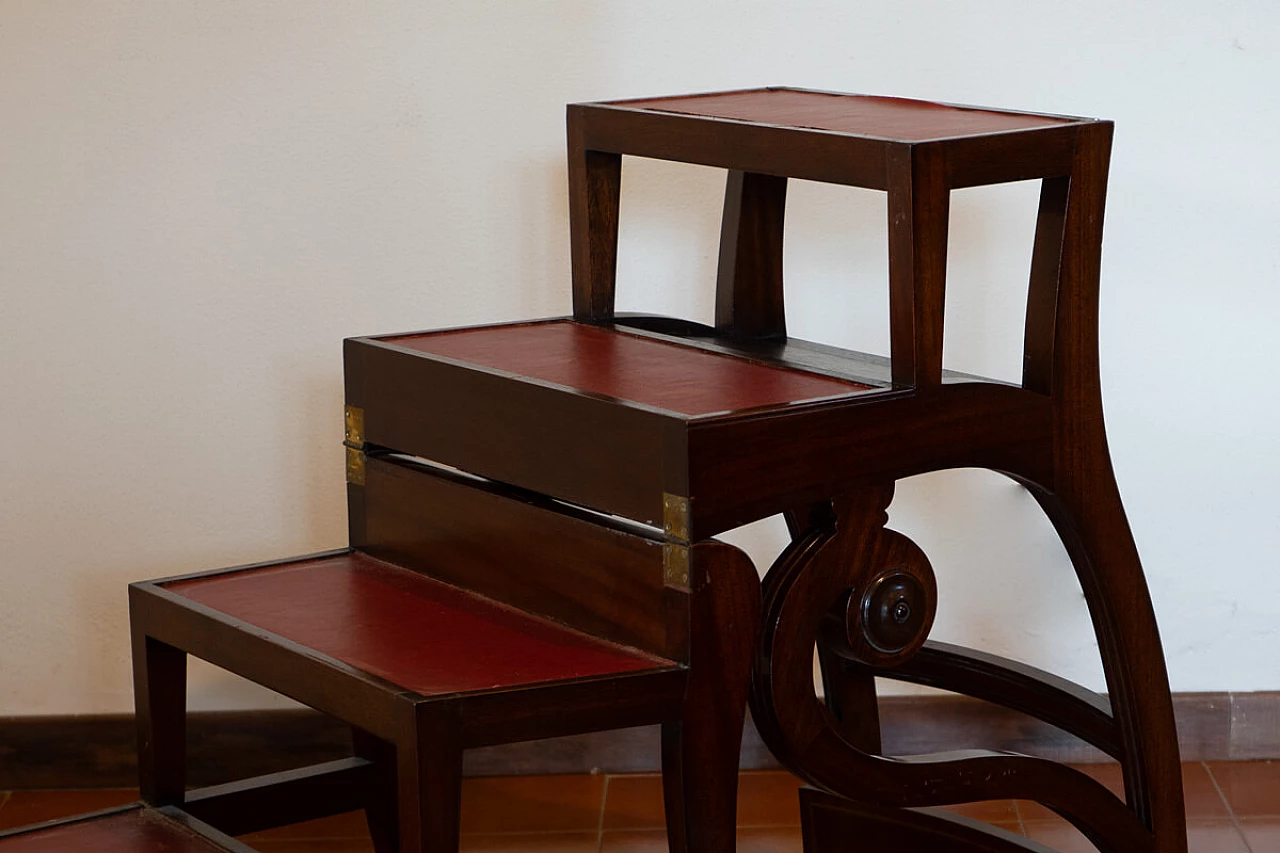 Regency-style mahogany ladderback armchair by Leonard Moor, 1960s 3