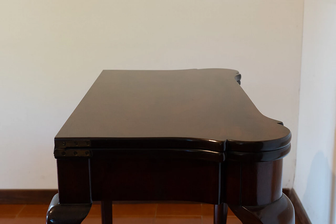 Wooden card table with cabriole legs, 1940s 6