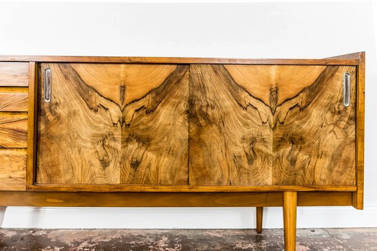 Polish walnut sideboard, 1960s 4