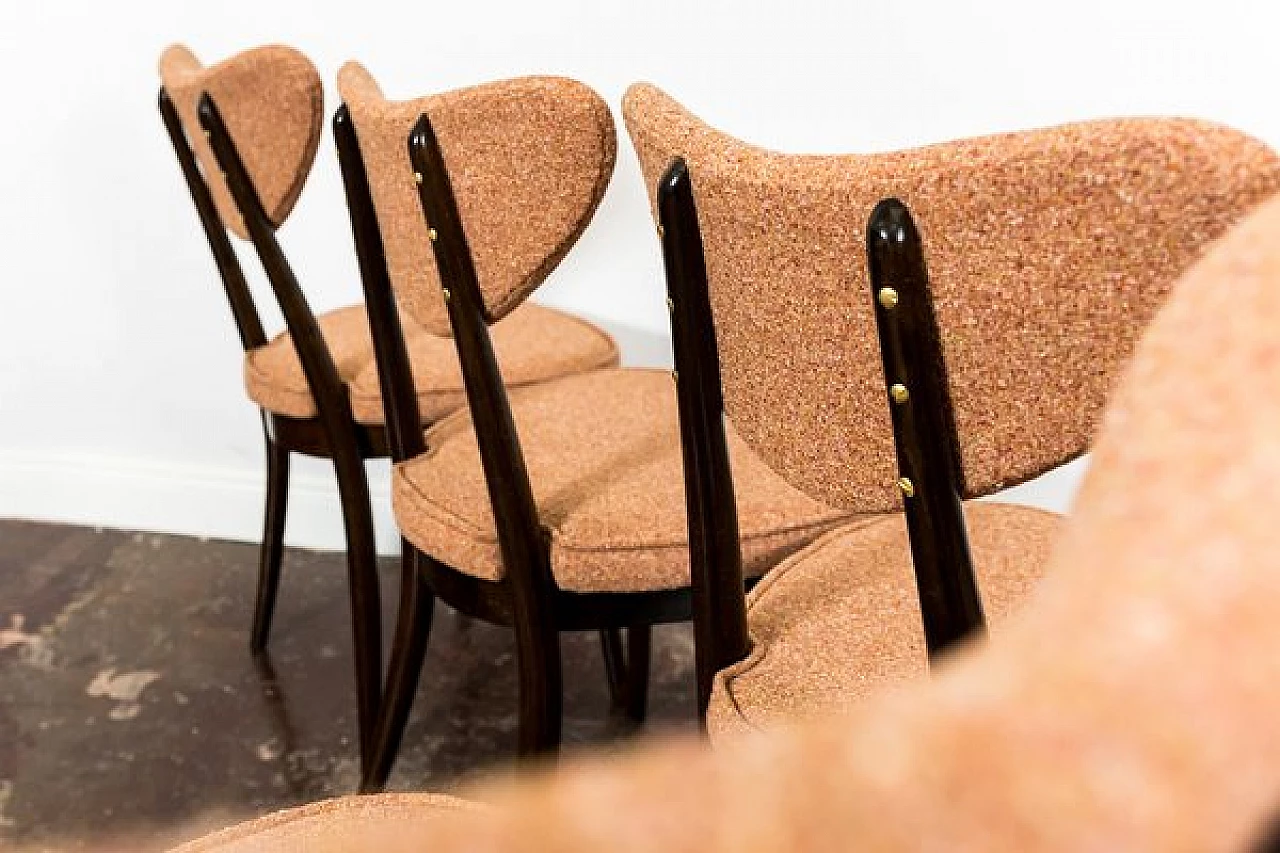 5 Dining chairs 124 by Helena & Jerzy Kurmanowicz, 1960s 9