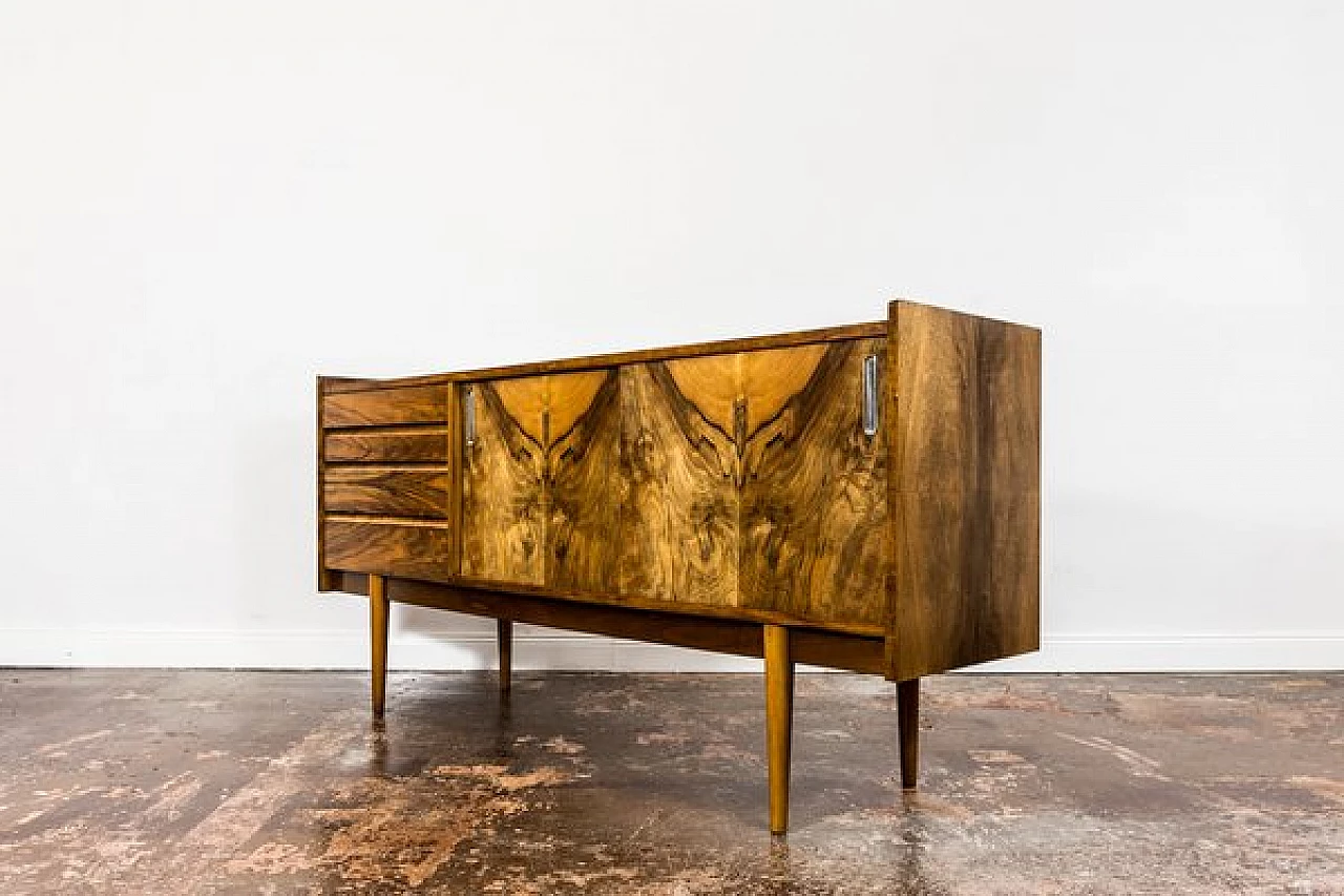 Polish walnut sideboard, 1960s 13